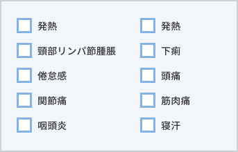 急性（初発）HIV感染症の臨床的徴候・症状